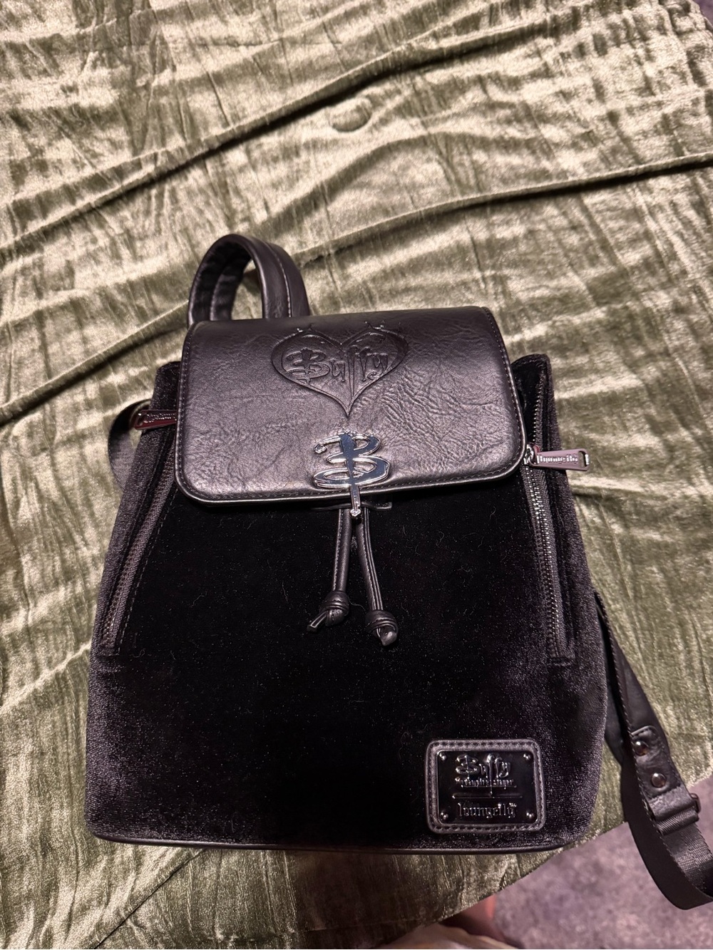 Loungefly Buffy The Vampire Slayer Black Velvet Mini Backpack